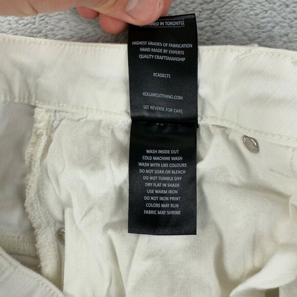 Kollar White Denim Bottom Whitr Jeans Men's Size 32 US - Picture 8 of 15